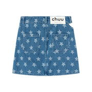 Star Denim Mini Skirt