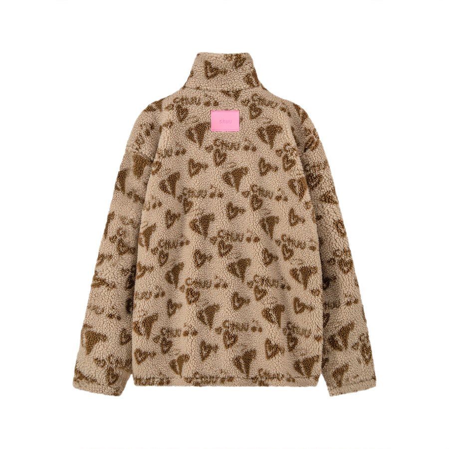 CHUU Heart Pattern Dumble Jacket