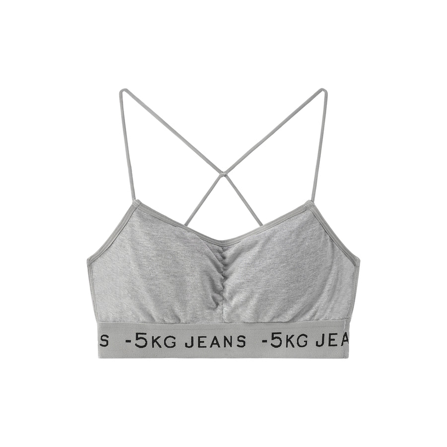 CHUU '-5Kg Jeans Cross Straps Bra Top