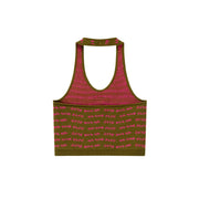 Noe Lettering Knit Halter Top