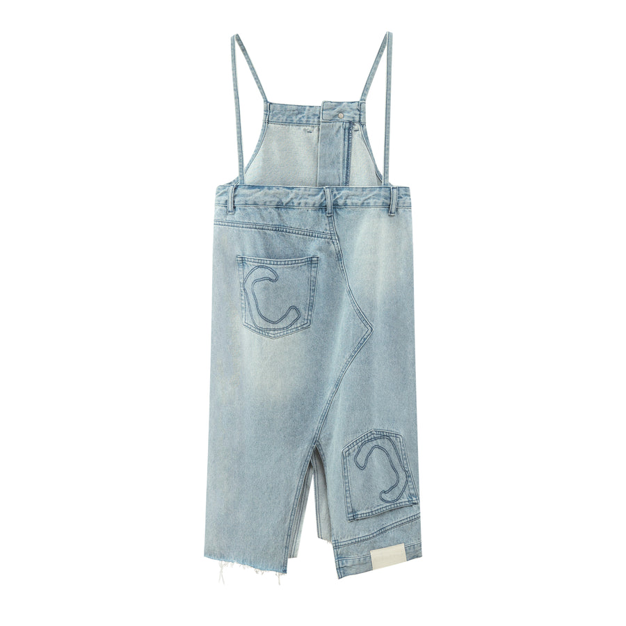 CHUU Temptation To Gossip Overalls Dress