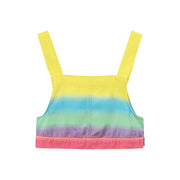 Rainbow Cropped Overall Top