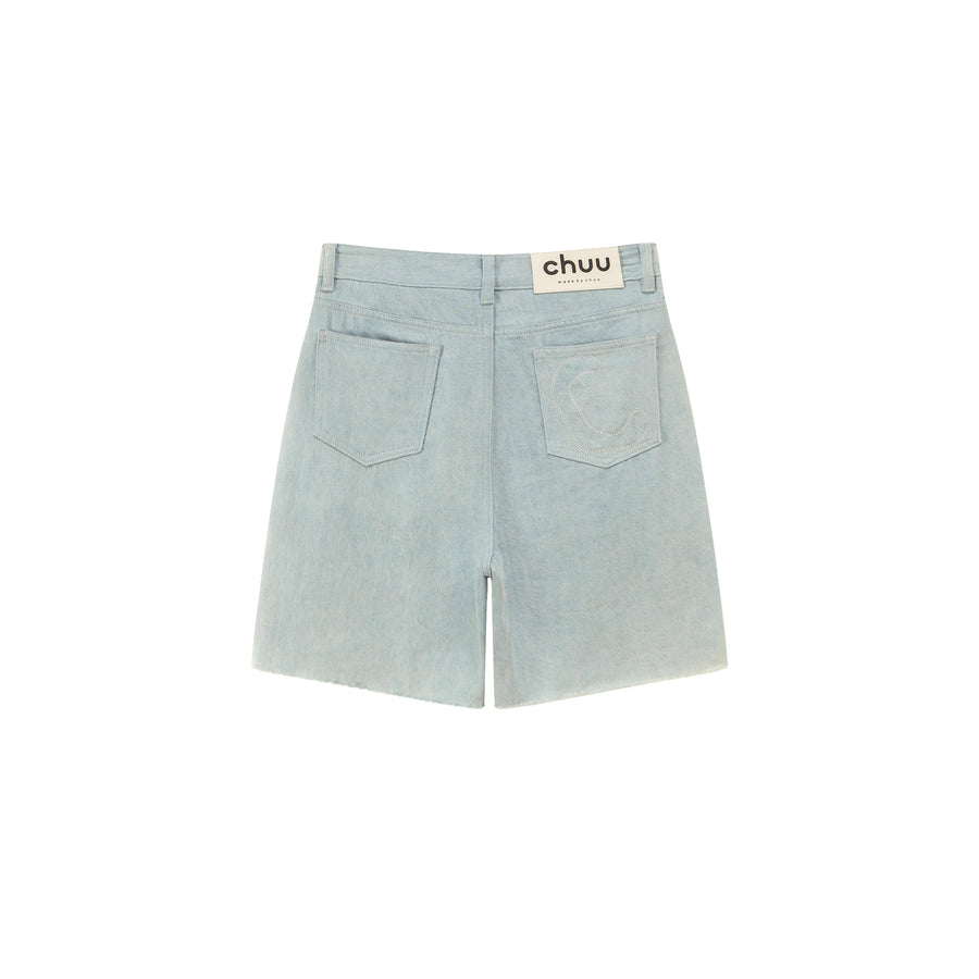 CHUU Contrast Two Toned Wide Shorts