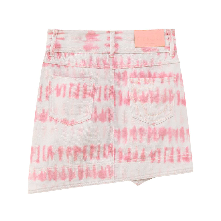 CHUU Printed Unbalanced Mini Skirt