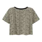 Leo Print Overfit Crop T-Shirt