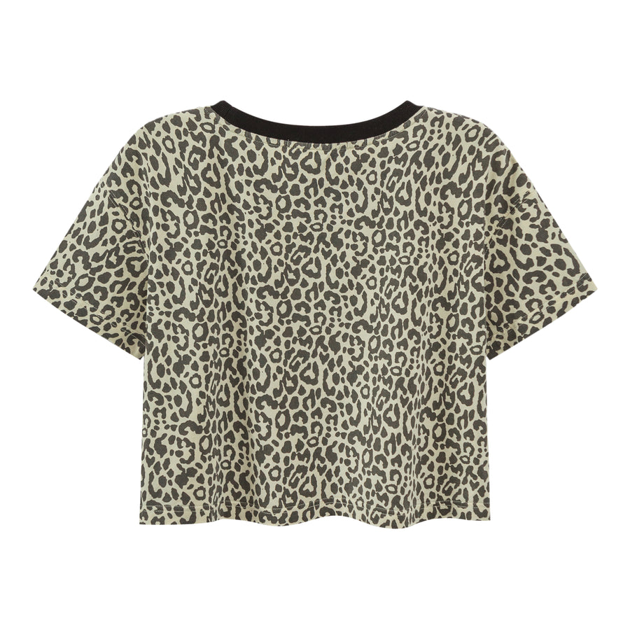 CHUU Leo Print Overfit Crop T-Shirt