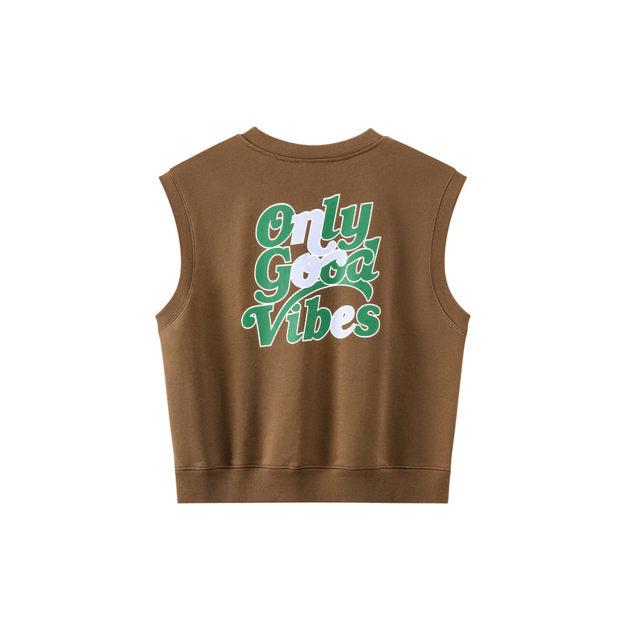 CHUU Lettering Loose Fit Sweater Vest