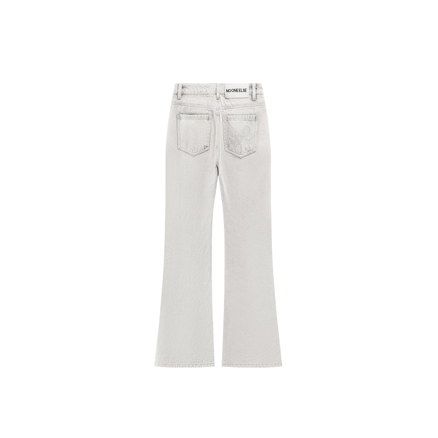 CHUU Side Zip Bootcut Jeans