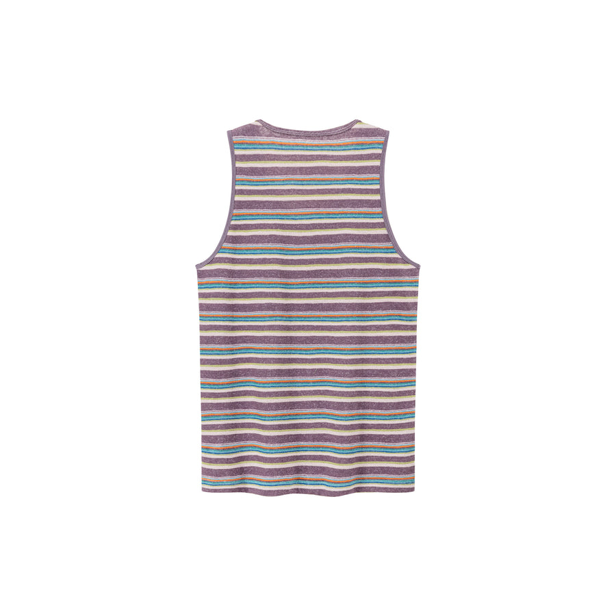 CHUU Chuu Baby Printed Design Striped Sleeveless Oversized T-Shirt