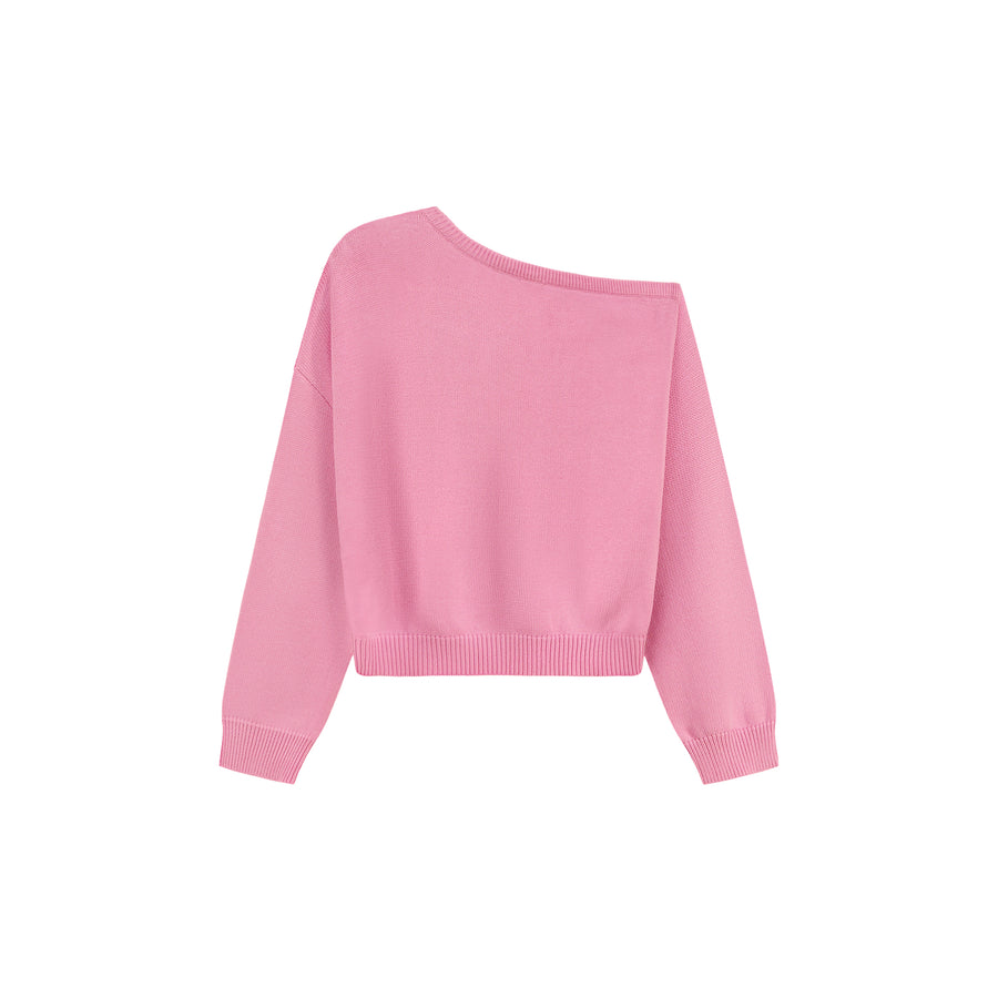 CHUU I Love Chuu Off Shoulder Knit Sweater