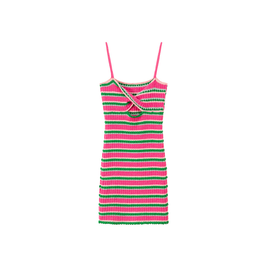 CHUU Rainbow Stripe Dress