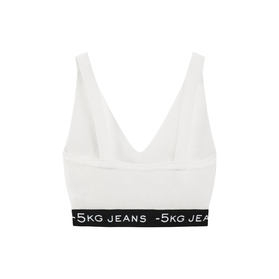 CHUU '-5Kg Jeans Knit Bra Top