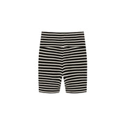 Striped Ribbed Biker Shorts