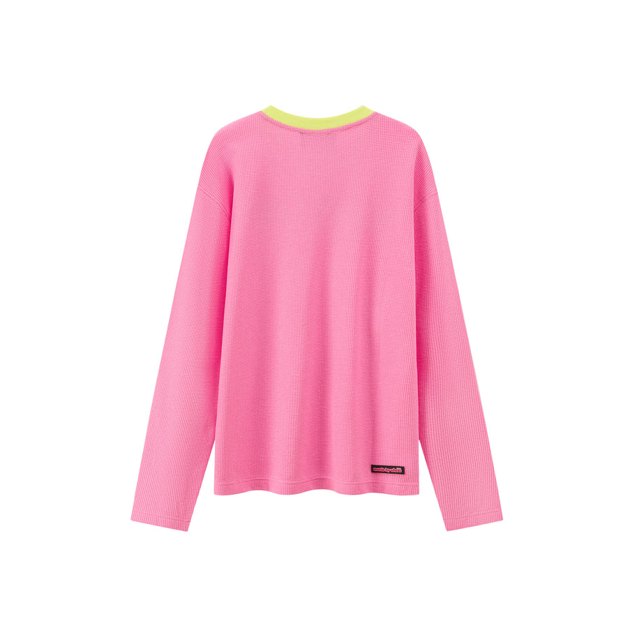 CHUU Subtle Cuteness Striped Long Sleeve Round Neck T-Shirt