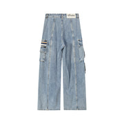 Downside Wide Denim Cargo Pants