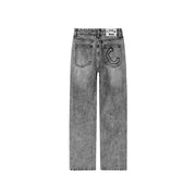 Vintage Wash Straight Jeans