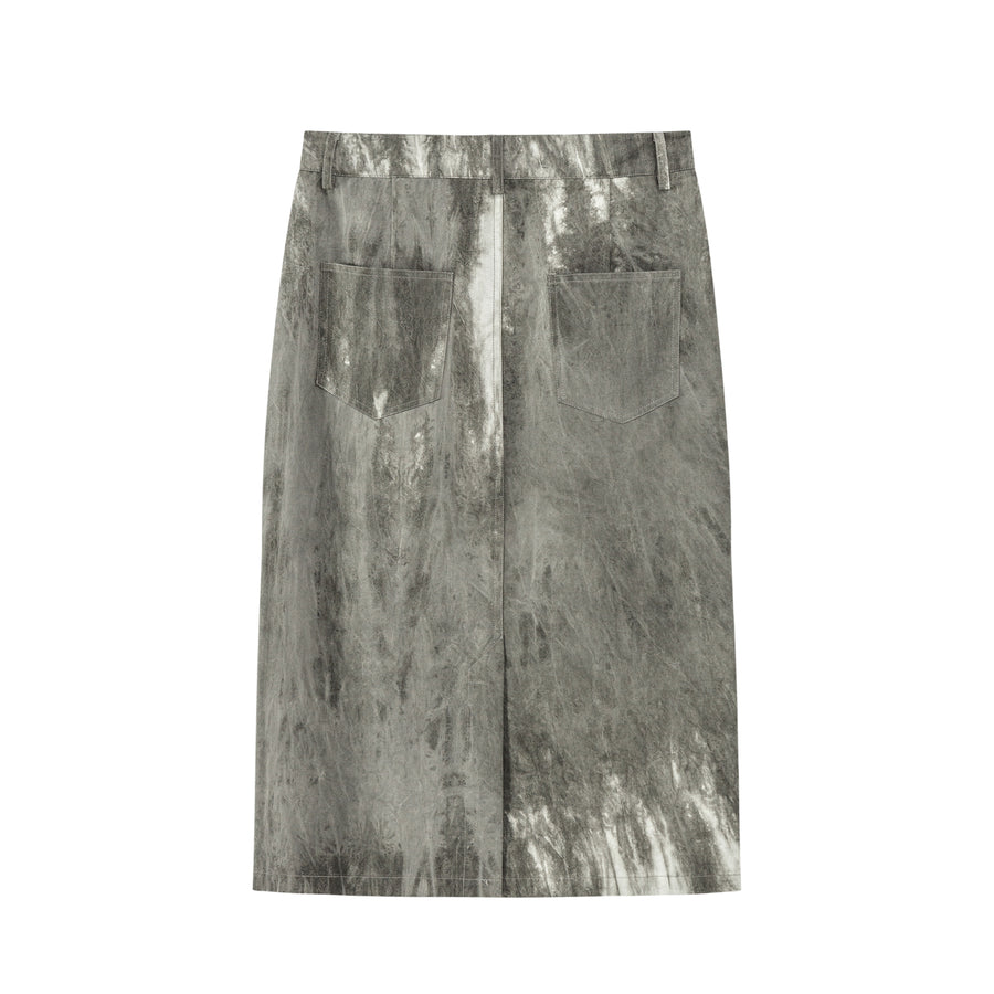 CHUU Vintage Washed Long Skirt