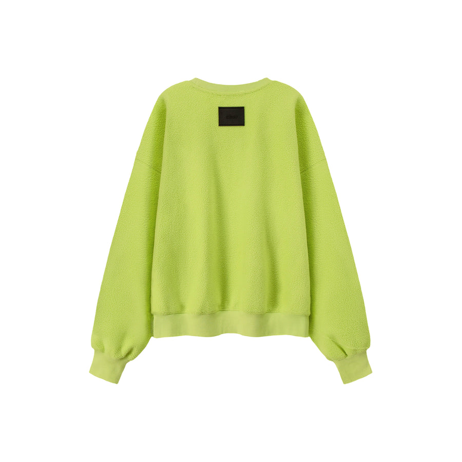 CHUU Pocket Full Of Sunshine Fleece Sweatshirt