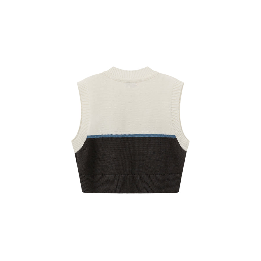 CHUU V-Neck Color Matching Knit Vest