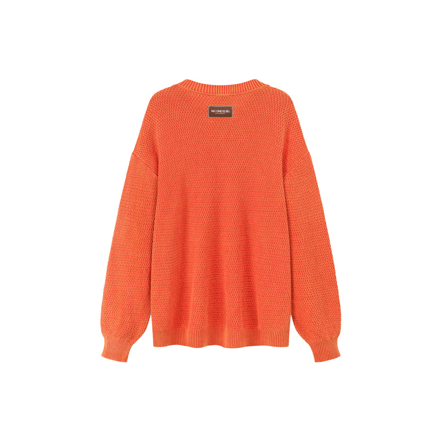 CHUU No One Else Star Oversized Knit Sweater