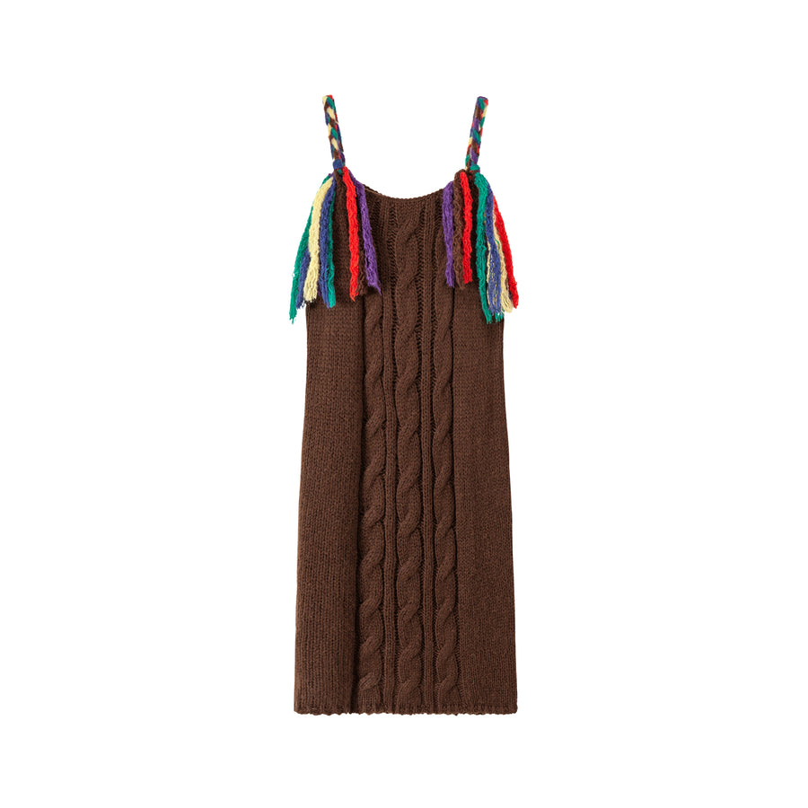 CHUU Chuu Baby Ribbed Knit Maxi Dress