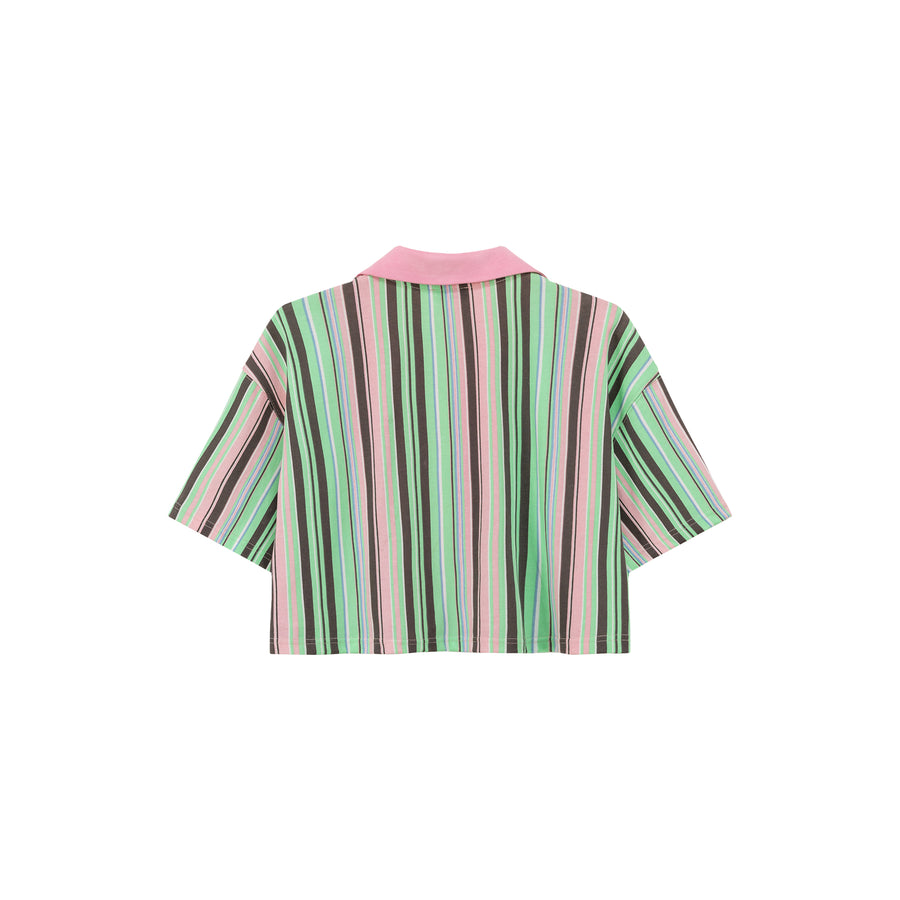 CHUU Contrast Striped Shirt