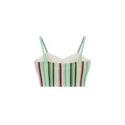 Products Rainbow Stripes Contrast Bustier Top