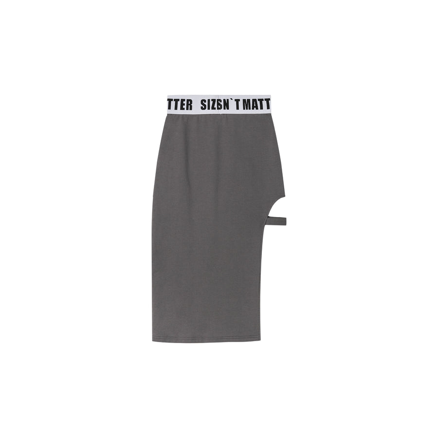 CHUU Unbalanced Split Skirt