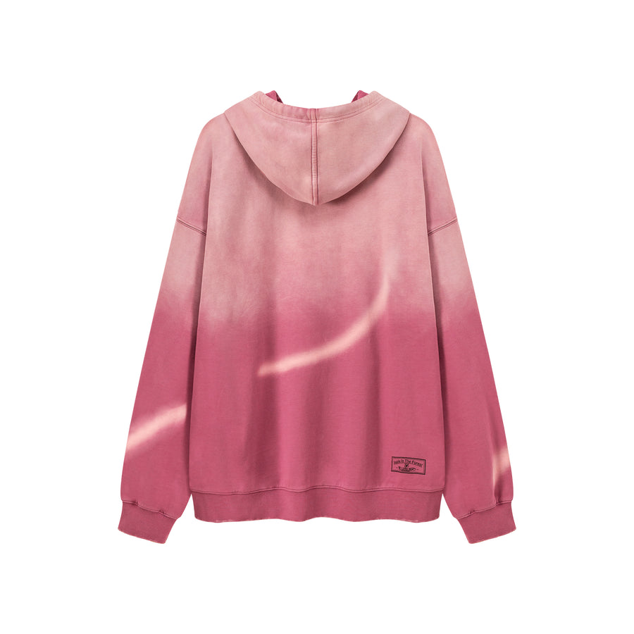 CHUU Gradient Color Front Pocket Hoodie