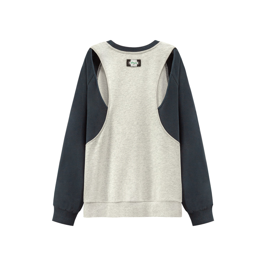 CHUU Off Shoulder Long Sleeve Sweatshirt