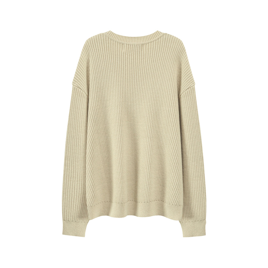 CHUU Noe Lettering Knit Sweater