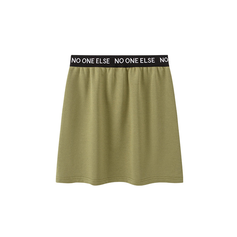 CHUU Paint Strains Waist Banding Mini Skirt