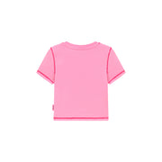 Chuu Babe Color Line Short Sleeve Crop T-Shirt