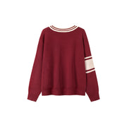 Angel And Devil V-Neck Knit Sweater