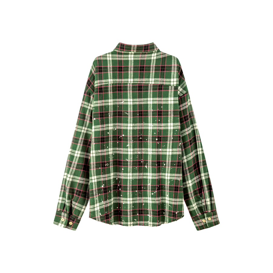 CHUU Scottish Check Long Shirt