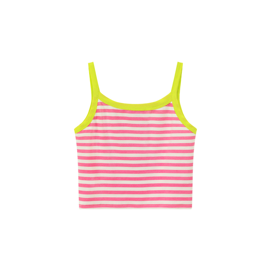 CHUU Striped Sleeveless Crop Top