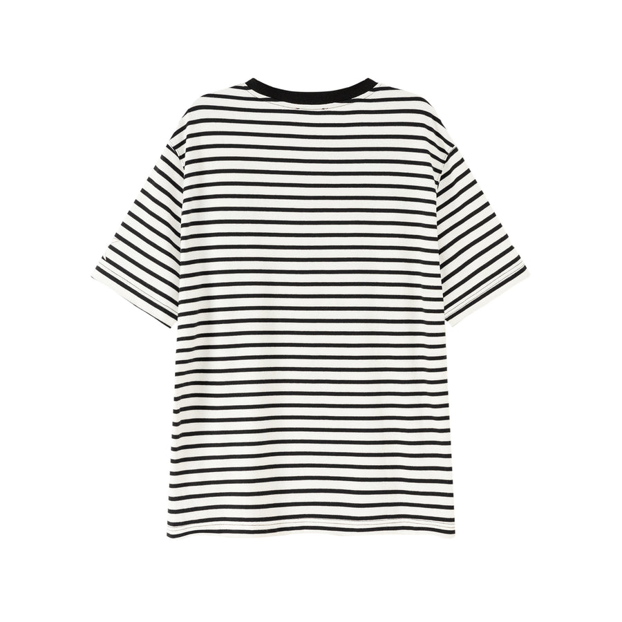 CHUU Size Doesnt Matter Striped Loose Fit T-Shirt