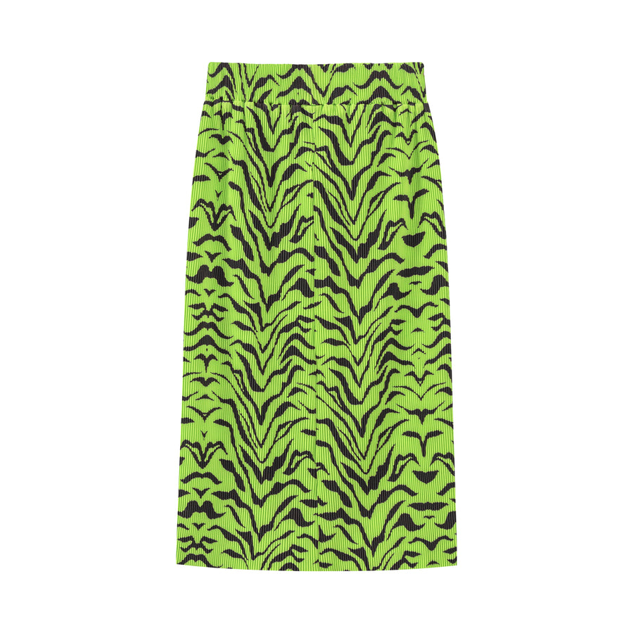 CHUU Tiger Colored Print Midi Skirt