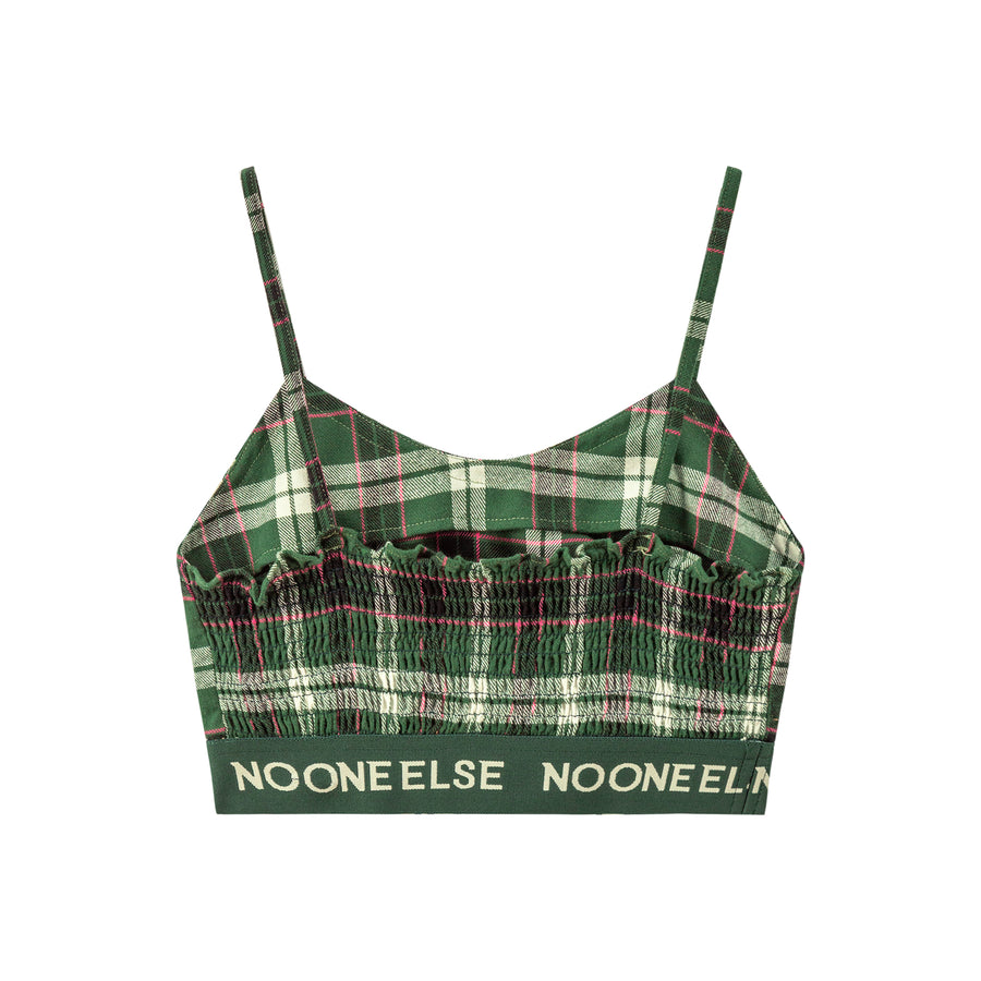 CHUU Scottish Check Crop Cami Top