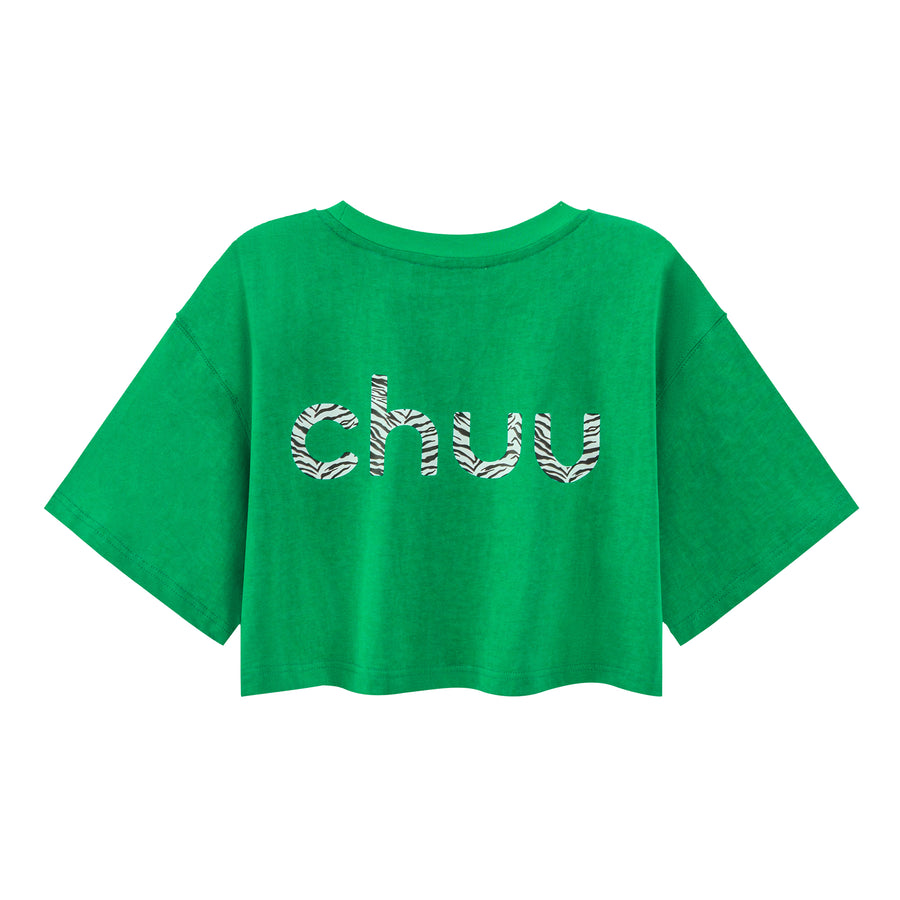 CHUU Chuu Logo Overfit Crop T-Shirt