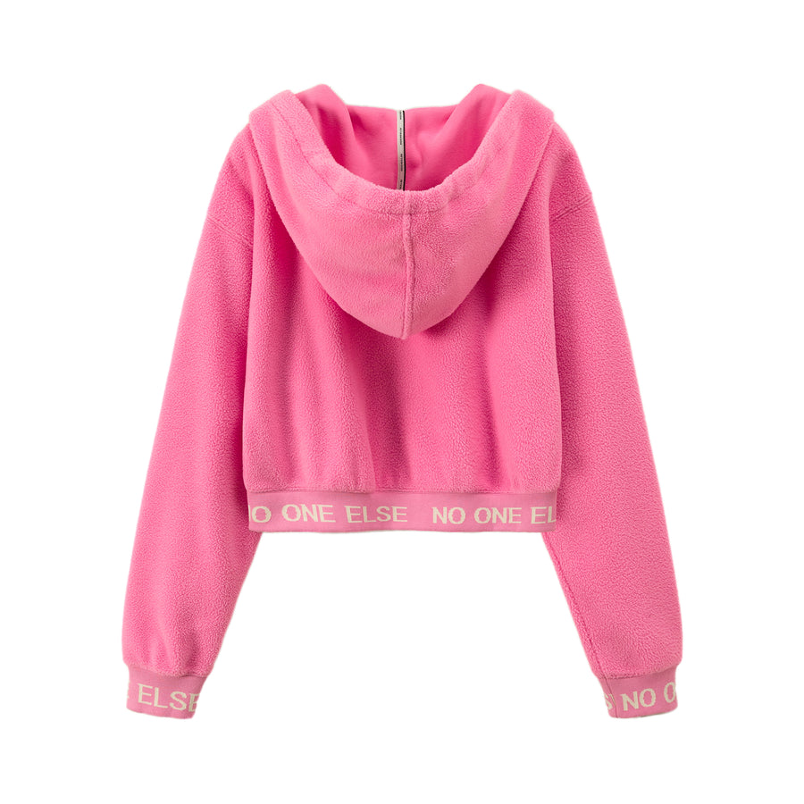 CHUU Fleece Loose Zip-Up Hoodie