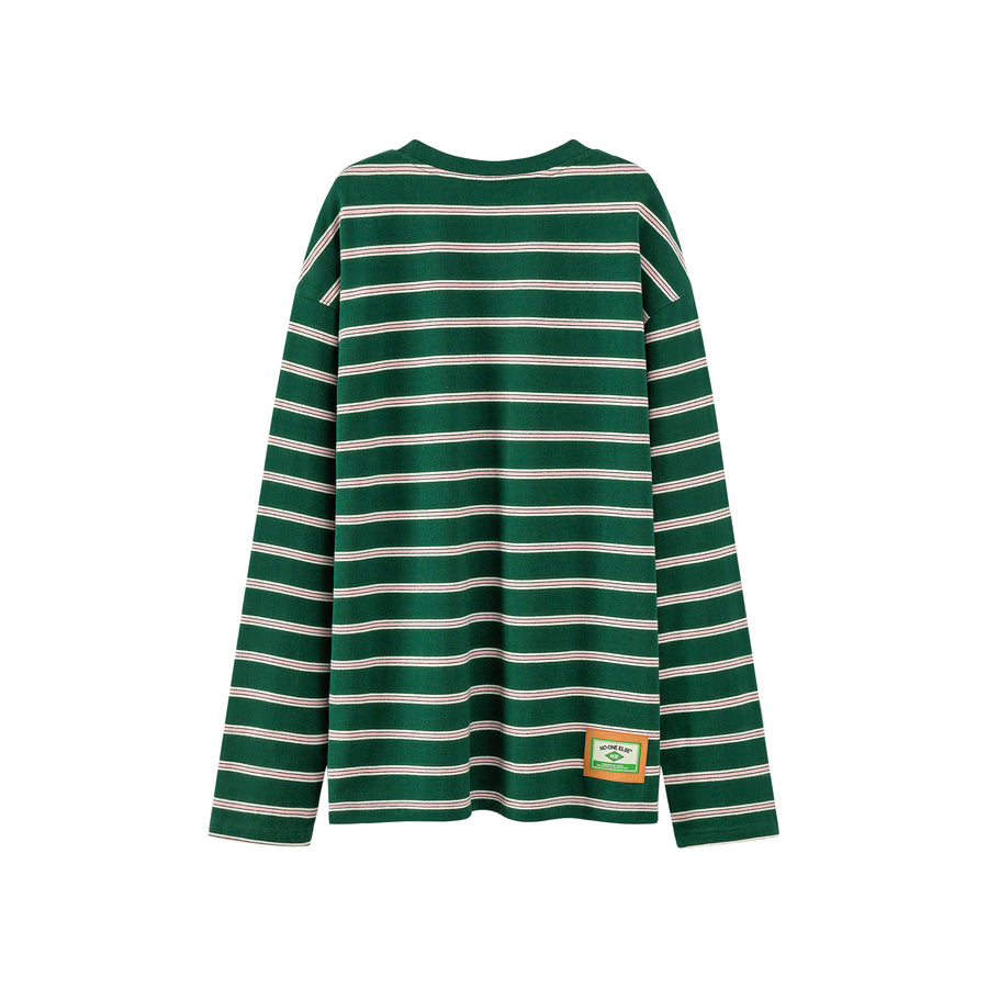 CHUU Round Neck Striped T-Shirt