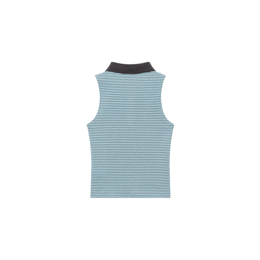 CHUU Collar Stripe Sleeveless Top