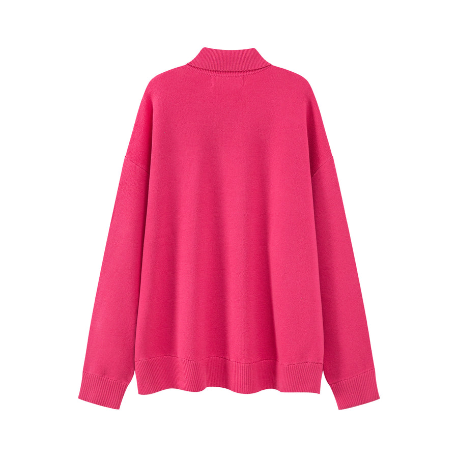 CHUU Polo Collar Long Sleeve Knit Sweater