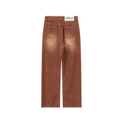 Brown Gradient Denim Wide Pants