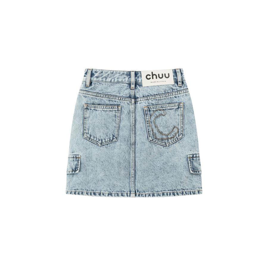 CHUU Denim Mini Skirt