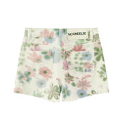 Holiday Flower Denim Short Pants