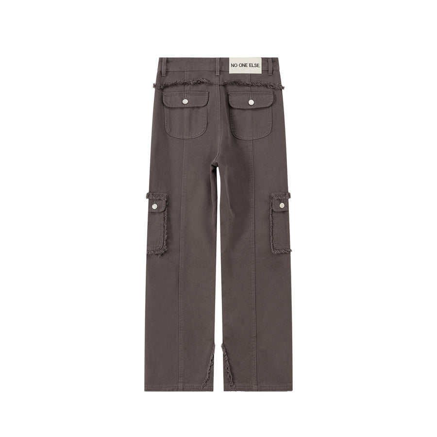 CHUU Raw Edge Wide Cargo Pants