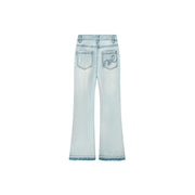 Not Your Average Bootcut Slit Denim Jeans