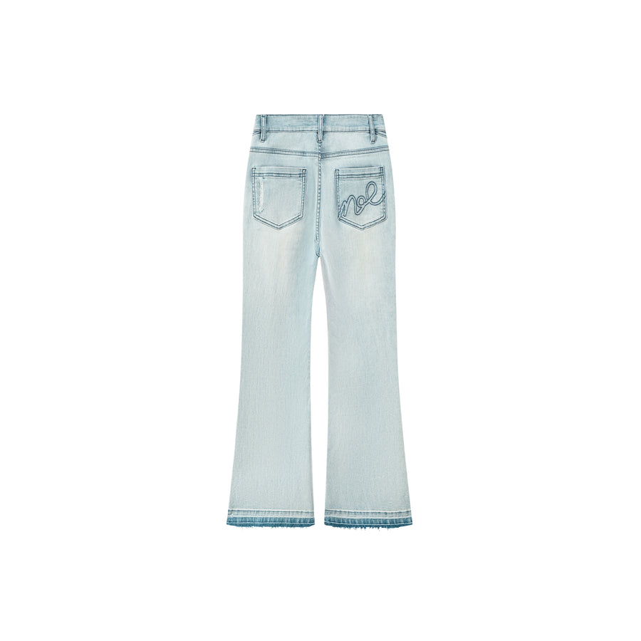 CHUU Not Your Average Bootcut Slit Denim Jeans